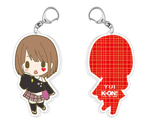 main photo of K-On! Acrylic Keychain Animaru! Exclusive Illustration: Hirasawa Yui