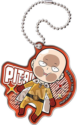 main photo of One Punch Man Pita! Deforme Acrylic Keychain: Saitama