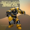 photo of JOYTOY x Warhammer: The Horus Heresy Imperial Fists Legion Cataphractii: Sergeant with Lightning Claws